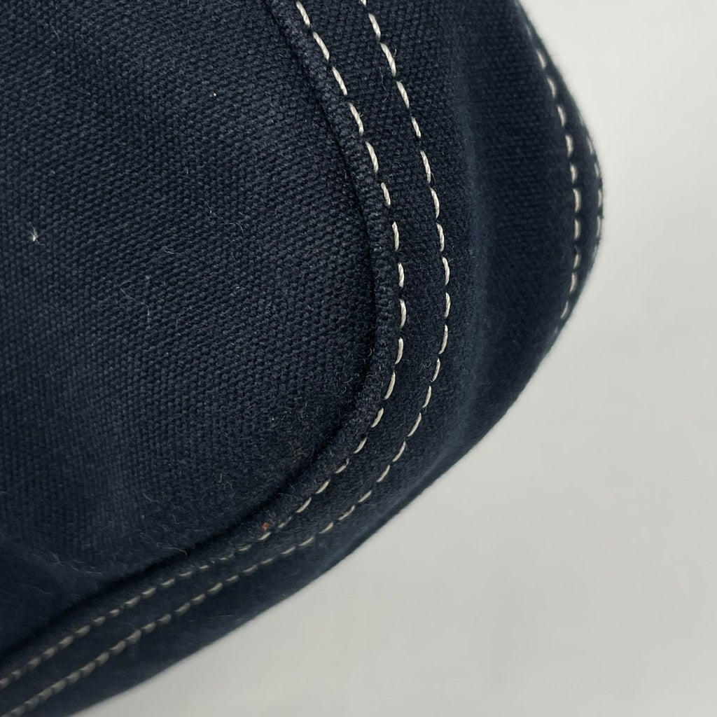 Fendi Zucca Logo Mamma Baguette Shoulder Bag Canvas Navy — view 3