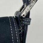 Fendi Zucca Logo Mamma Baguette Shoulder Bag Canvas Navy — view 4