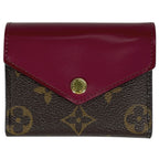 Louis Vuitton Portefeuille Zoe Trifold Wallet Monogram Brown Fuchsia