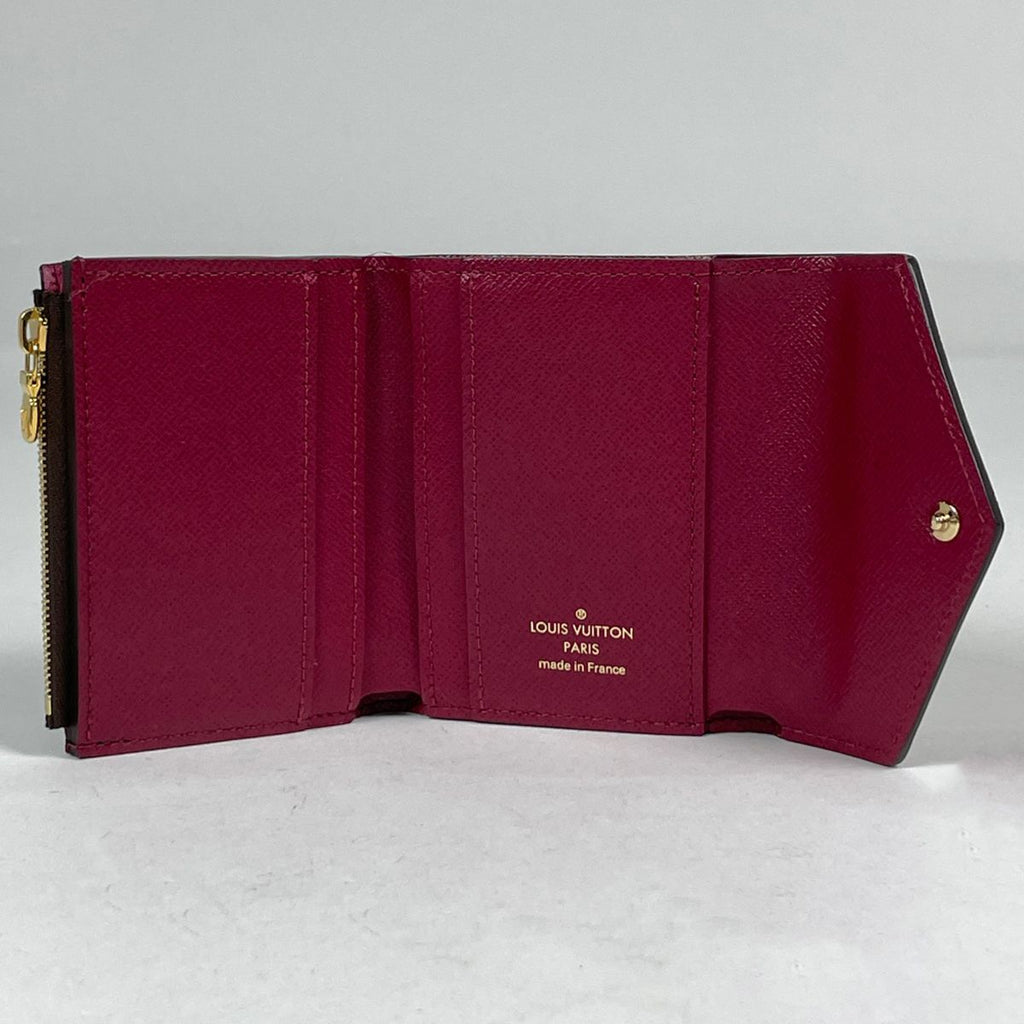 Louis Vuitton Portefeuille Zoe Trifold Wallet Monogram Brown Fuchsia — view 7