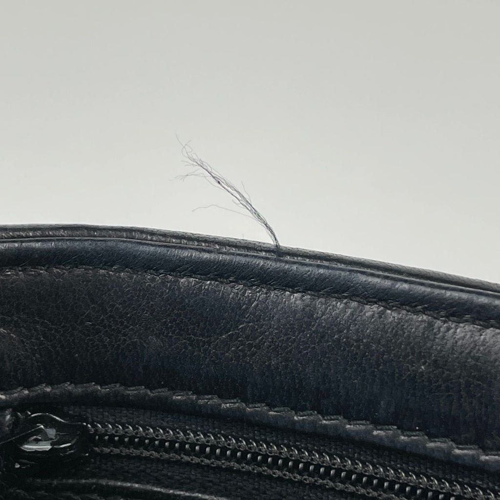 Chanel Quilted Shoulder Bag CC Logo Fringe Leather Black — view 8