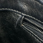 Chanel Quilted Shoulder Bag CC Logo Fringe Leather Black — view 9