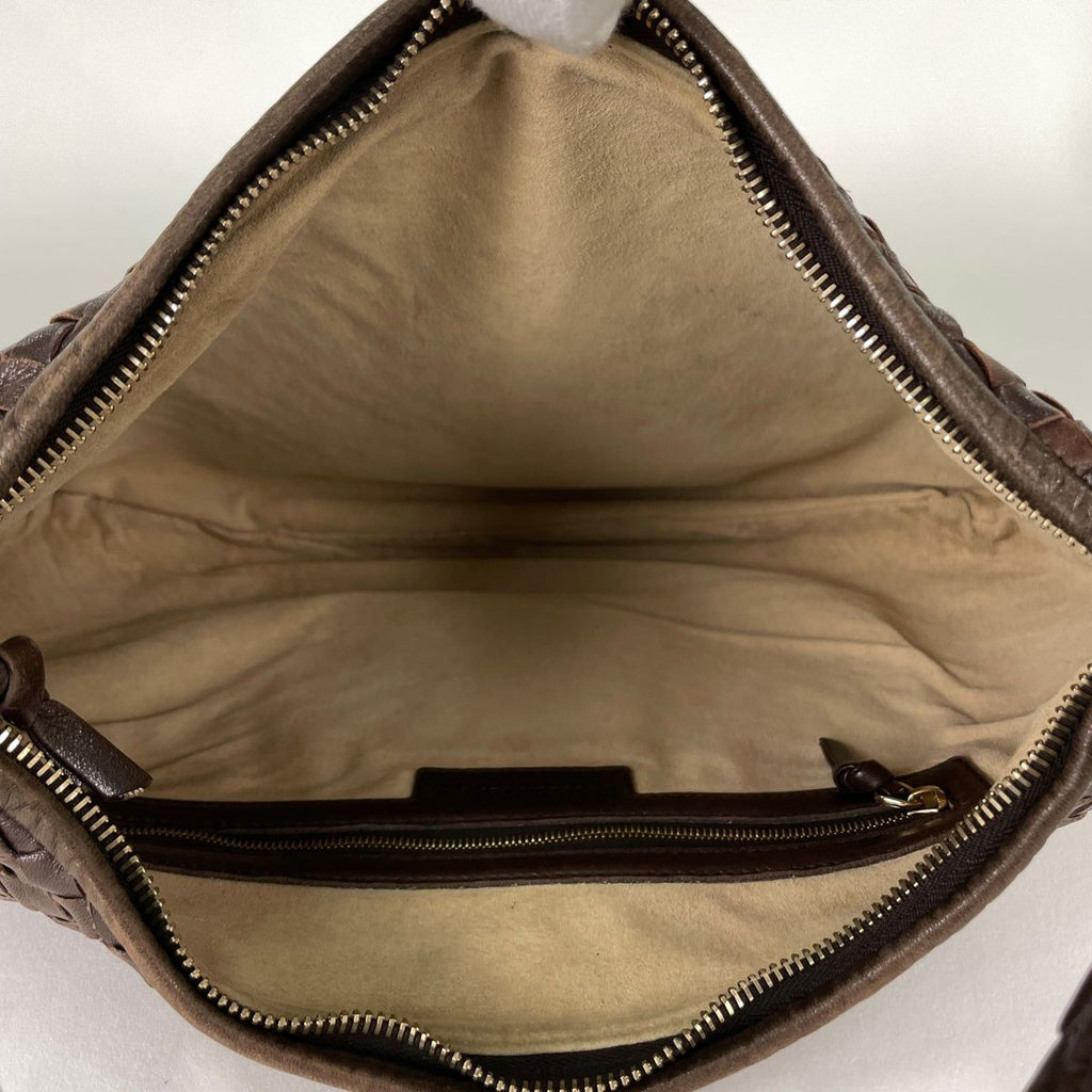 Bottega Veneta Handbag Intrecciato Hobo Leather Brown — view 8