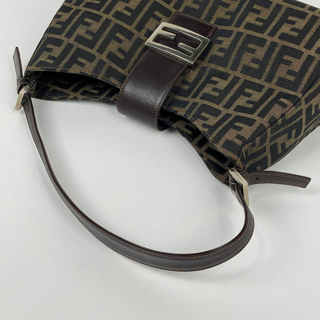 Fendi Shoulder Bag Zucca Pattern Canvas Brown — view 8