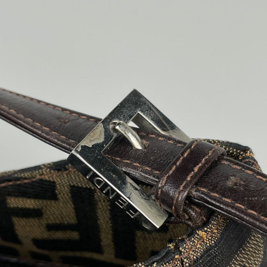 Fendi Shoulder Bag Zucca Pattern Canvas Brown — view 5