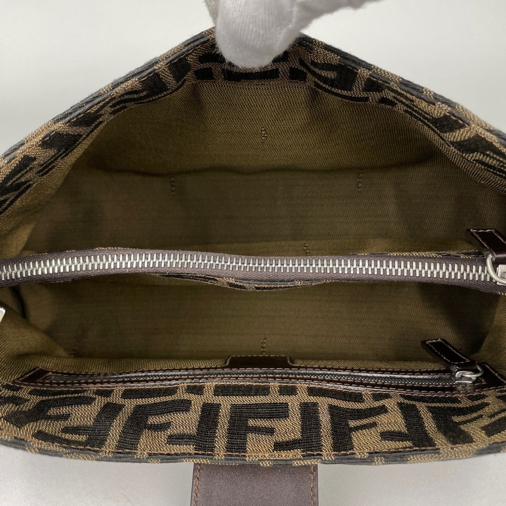 Fendi Shoulder Bag Zucca Pattern Canvas Brown — view 9