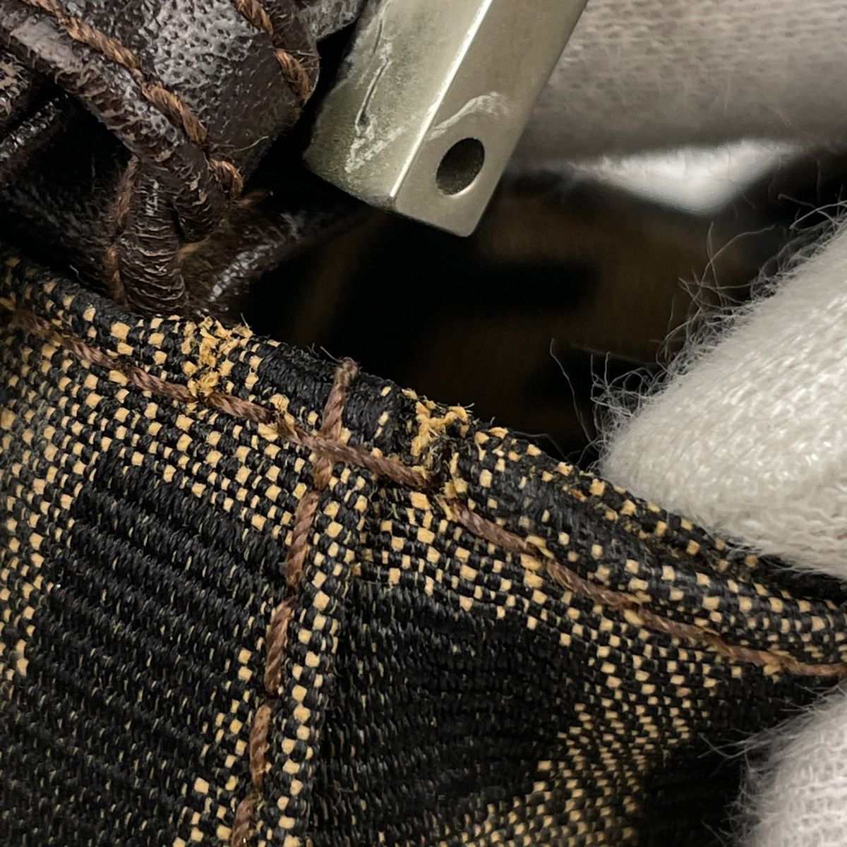 Fendi Shoulder Bag Zucca Pattern Canvas Brown — view 4
