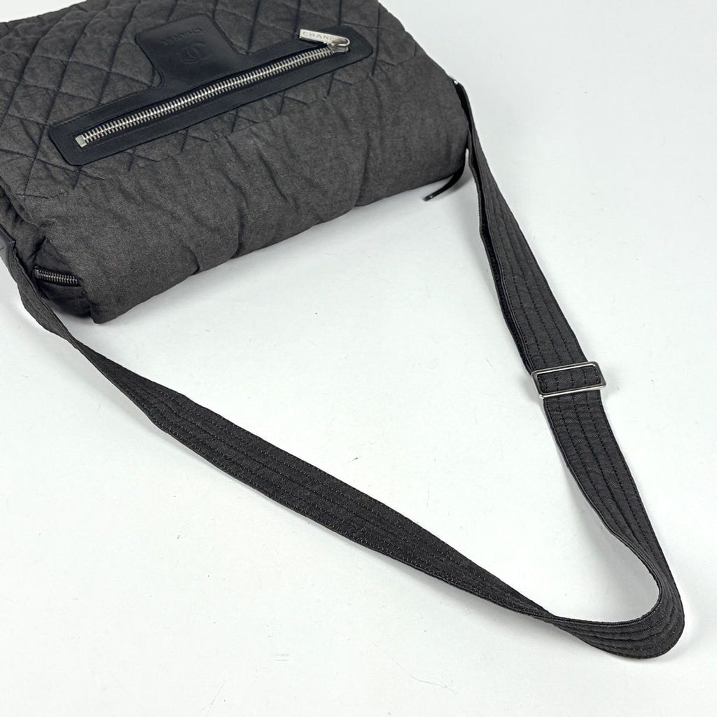 Chanel Shoulder Bag Coco Cocoon Canvas Dark Gray — view 7