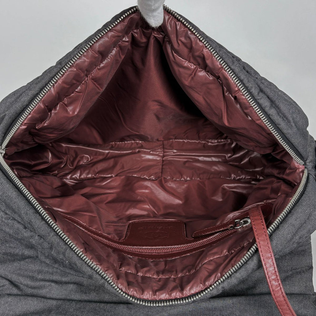 Chanel Shoulder Bag Coco Cocoon Canvas Dark Gray — view 9