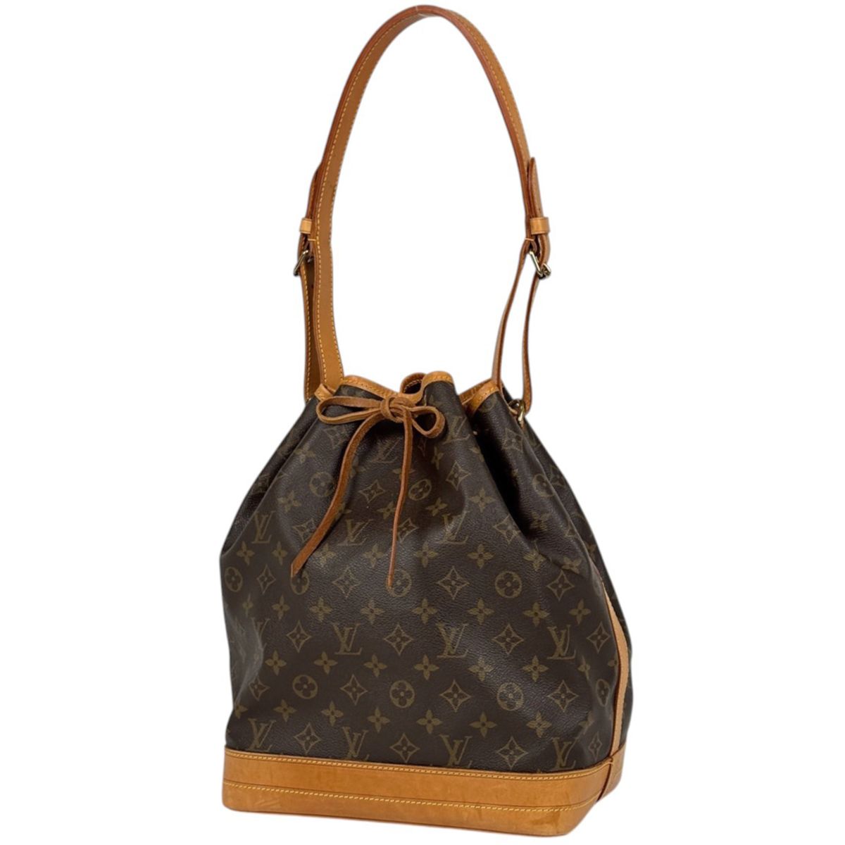 Louis Vuitton Noe Shoulder Bag Drawstring Monogram Brown