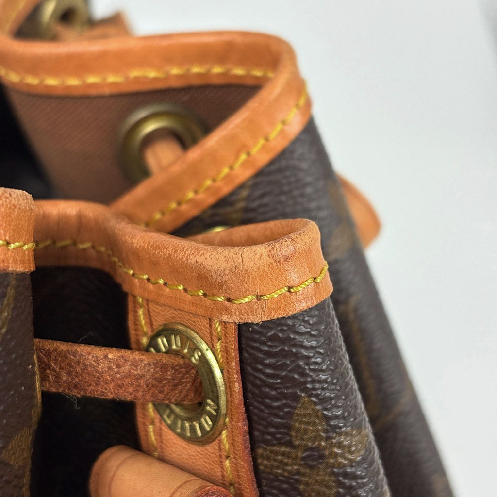 Louis Vuitton Noe Shoulder Bag Drawstring Monogram Brown — view 6