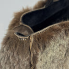 Chanel Handbag CC Logo Rabbit Fur Fabric Brown — view 5