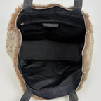 Chanel Handbag CC Logo Rabbit Fur Fabric Brown — view 8