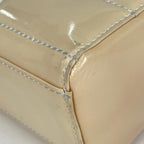 Chanel Handbag CC Logo Choedge Coat Enamel Patent Leather Beige — view 3