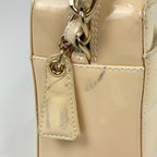 Chanel Handbag CC Logo Choedge Coat Enamel Patent Leather Beige — view 6