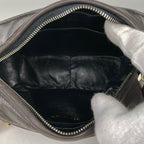 Chanel Shoulder Bag Triple CC Logo Fringe Leather Black — view 8