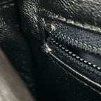 Chanel Shoulder Bag Triple CC Logo Fringe Leather Black — view 6