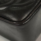 Chanel Shoulder Bag Triple CC Logo Fringe Leather Black — view 3