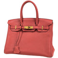 Hermes Birkin 30 Handbag Taurillon Clemence Bougainvillea