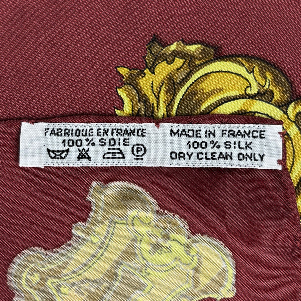 Hermes Carre 90 Key Pattern Scarf Silk Ivory Multicolor — view 2