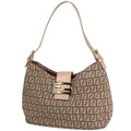 Fendi Shoulder Bag Zucchino Pattern Canvas Pink