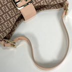 Fendi Shoulder Bag Zucchino Pattern Canvas Pink — view 7