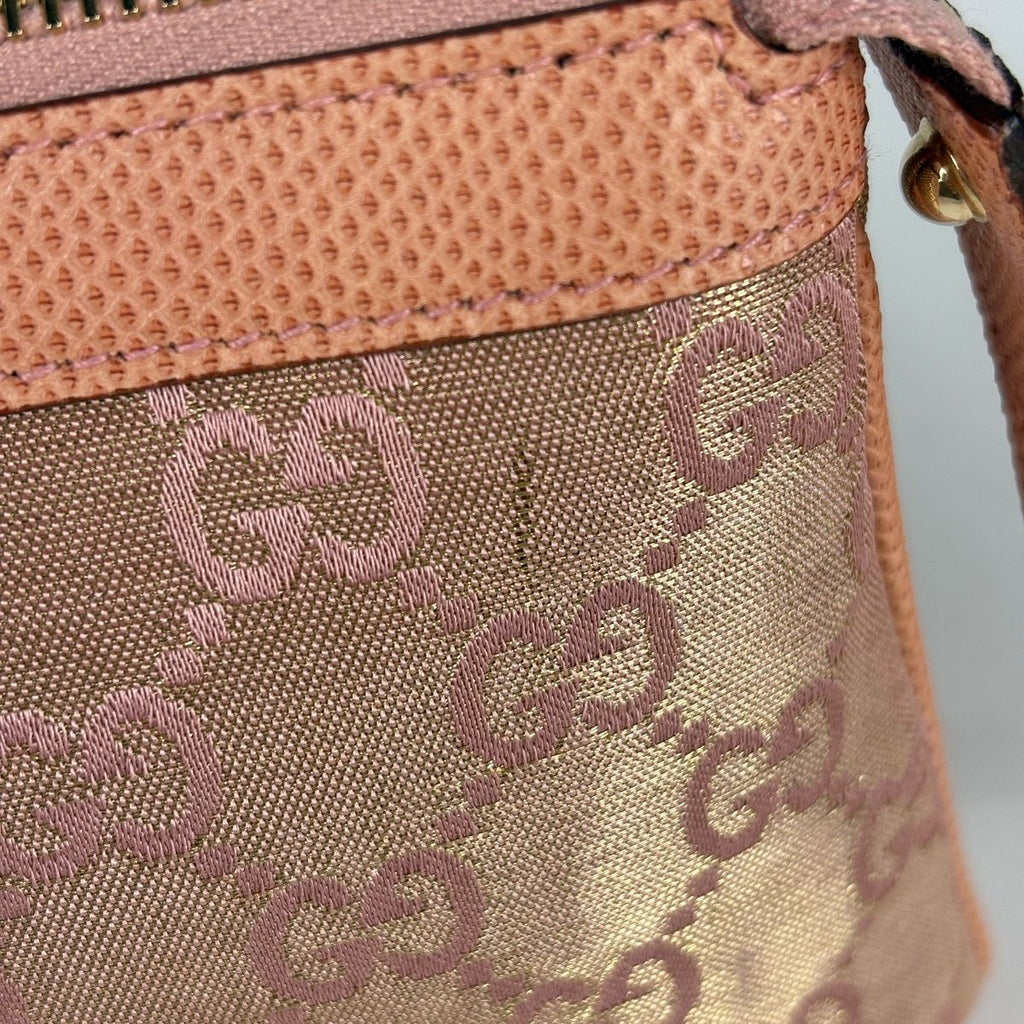 Gucci Pouch GG Pattern Bee Canvas Pink — view 4