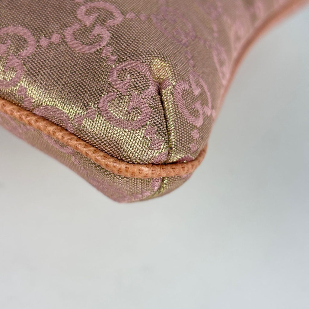 Gucci Pouch GG Pattern Bee Canvas Pink — view 3