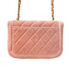 Chanel Shoulder Bag Quilted Pink Chain Matt Togo Metal — view 3