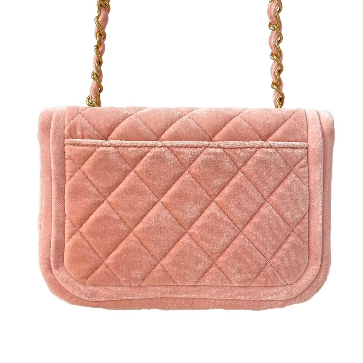 Chanel Shoulder Bag Quilted Pink Chain Matt Togo Metal — view 3