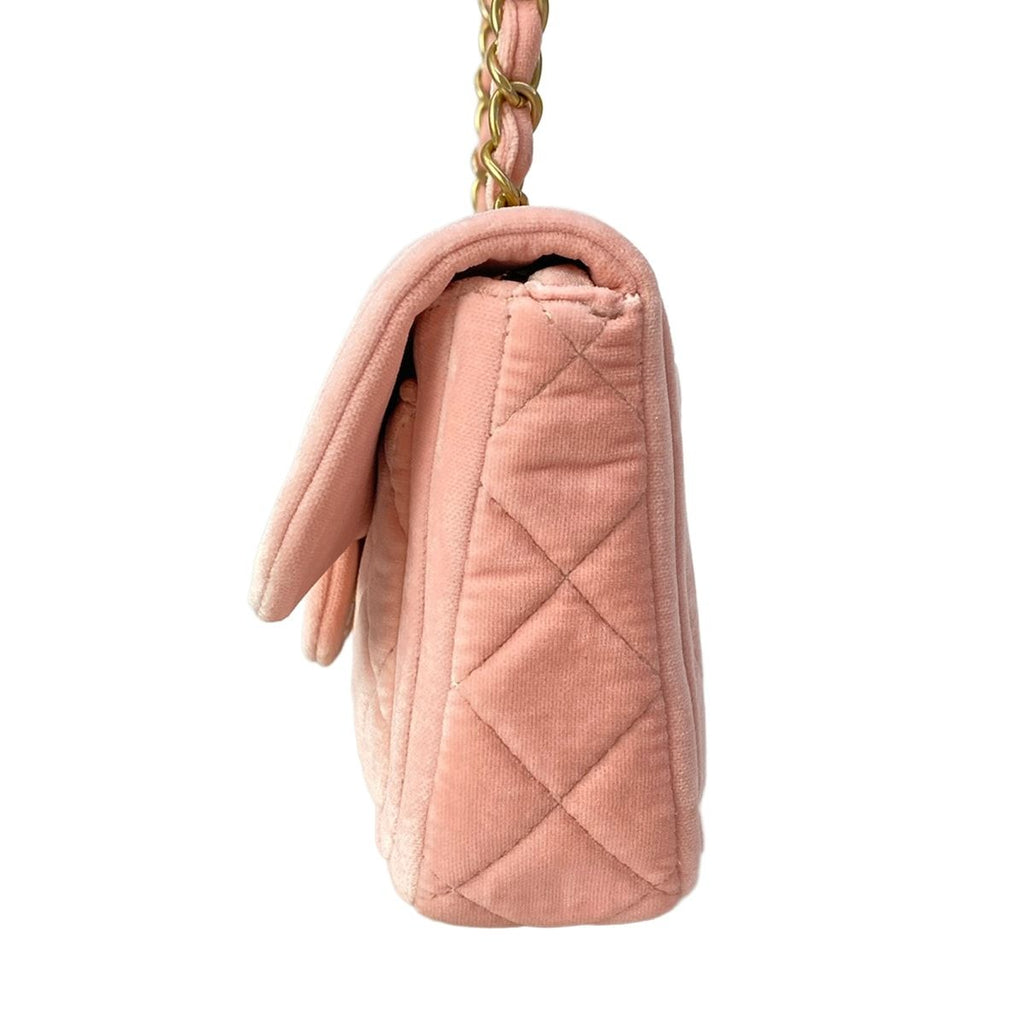 Chanel Shoulder Bag Quilted Pink Chain Matt Togo Metal — view 4