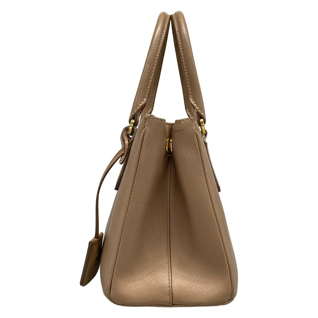 Prada Galleria Mini Bag Beige Leather — view 4