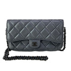 Chanel Wallet Quilted Black Chain So Lambskin Shoulder