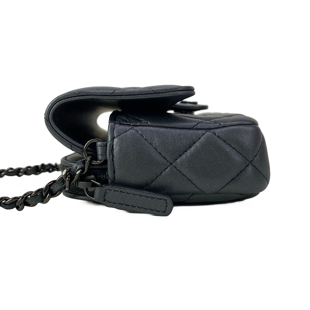 Chanel Wallet Quilted Black Chain So Lambskin Shoulder — view 8