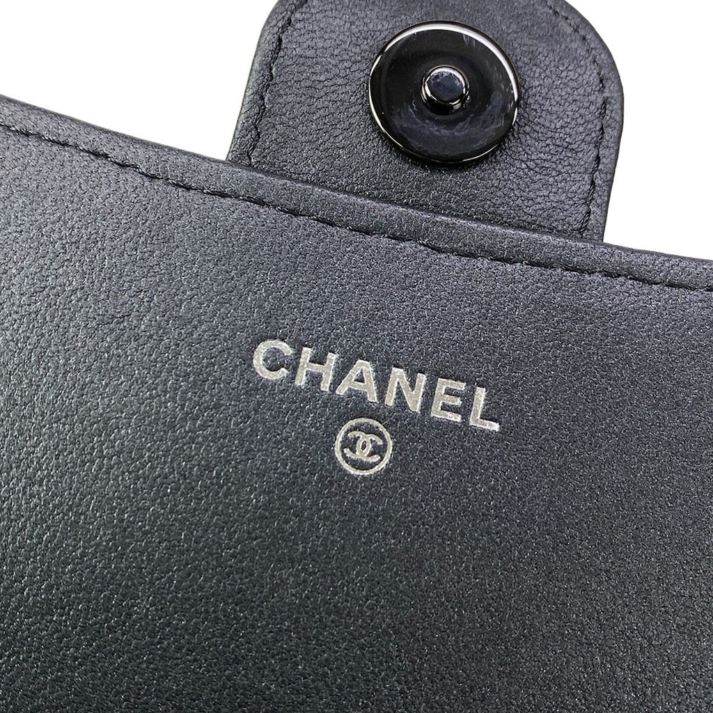 Chanel Wallet Quilted Black Chain So Lambskin Shoulder — view 5