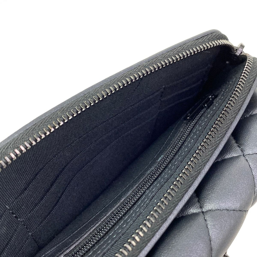 Chanel Wallet Quilted Black Chain So Lambskin Shoulder — view 3