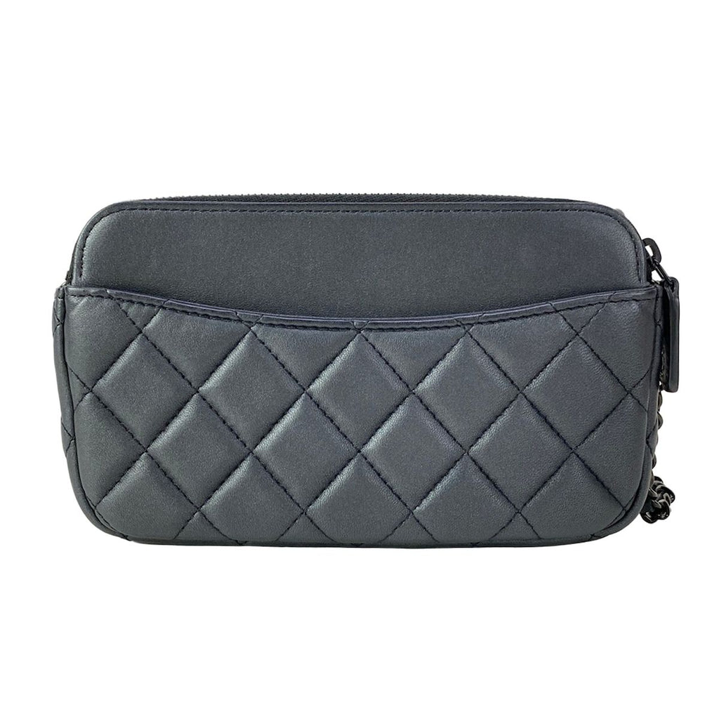 Chanel Wallet Quilted Black Chain So Lambskin Shoulder — view 2