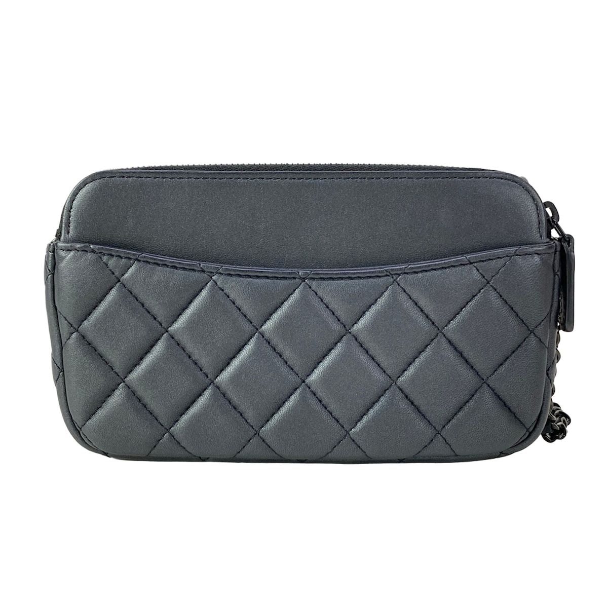 Chanel Wallet Quilted Black Chain So Lambskin Shoulder — view 2