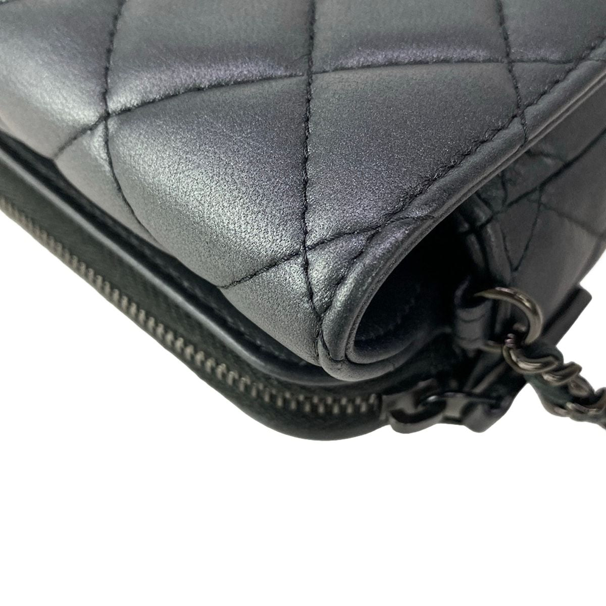 Chanel Wallet Quilted Black Chain So Lambskin Shoulder — view 7