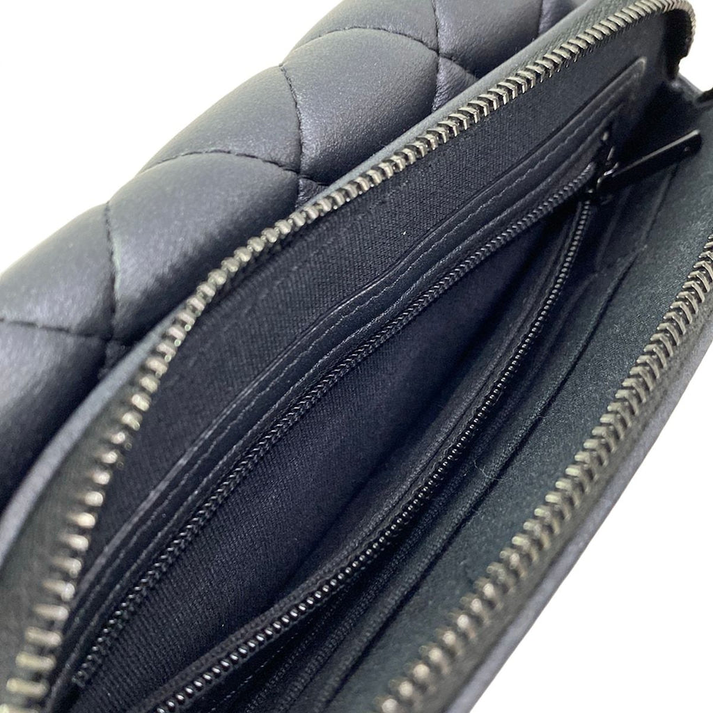 Chanel Wallet Quilted Black Chain So Lambskin Shoulder — view 4