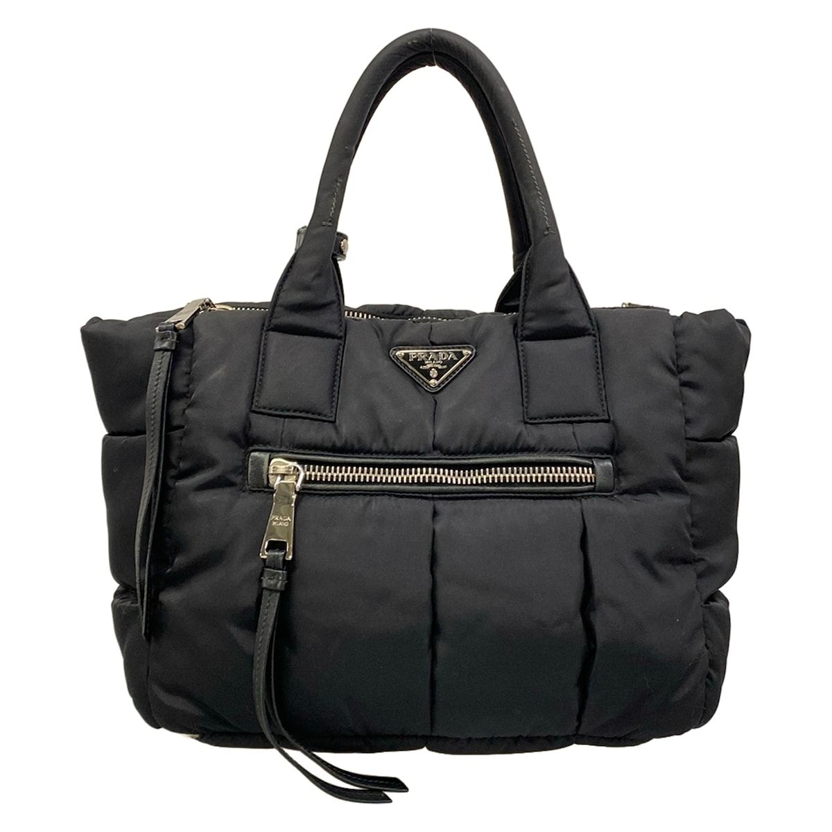 Prada Handbag Black Tessuto Bomber