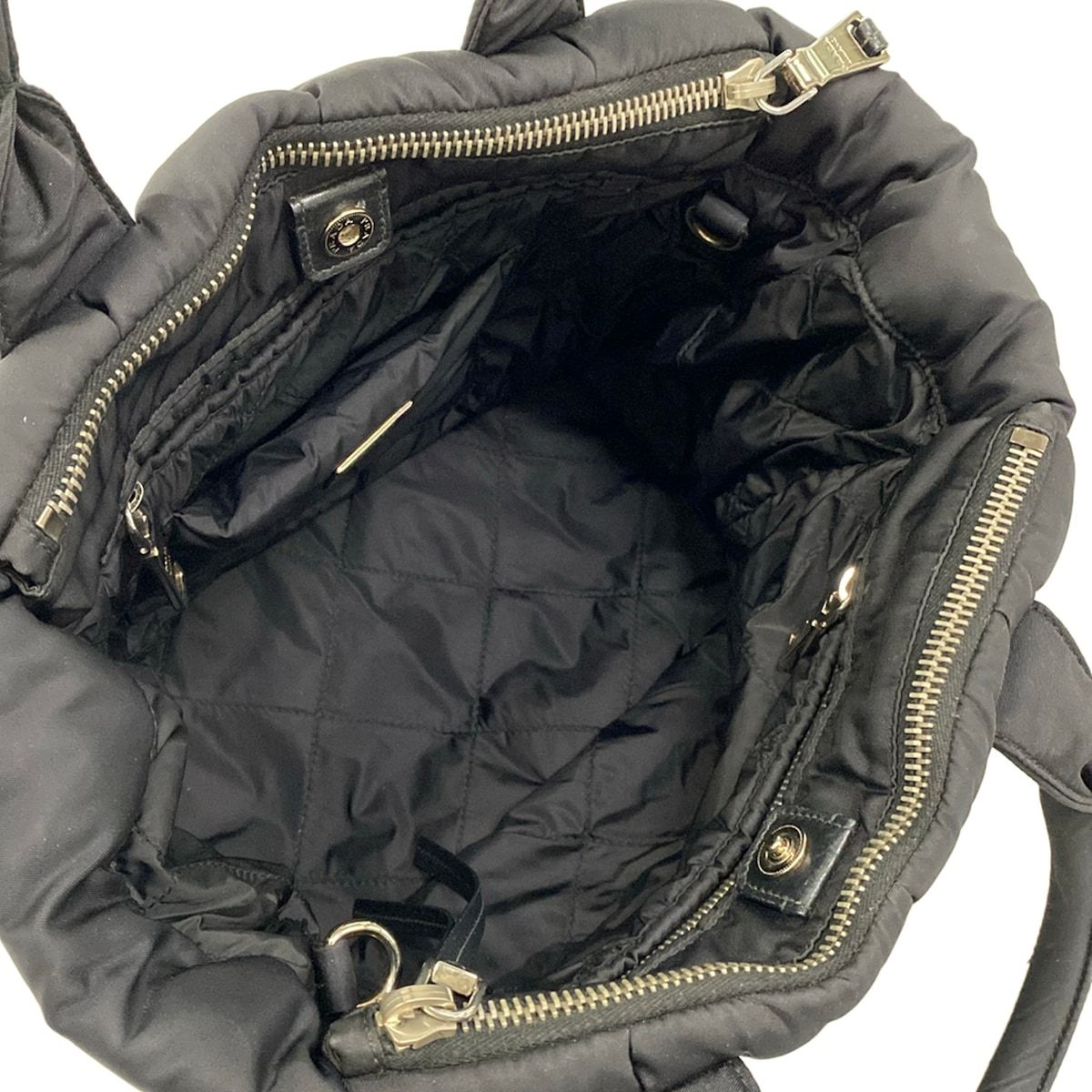 Prada Handbag Black Tessuto Bomber — view 7