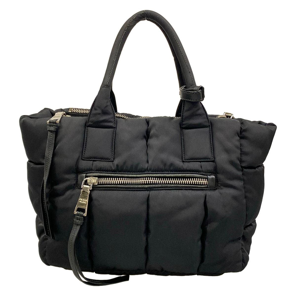 Prada Handbag Black Tessuto Bomber — view 3