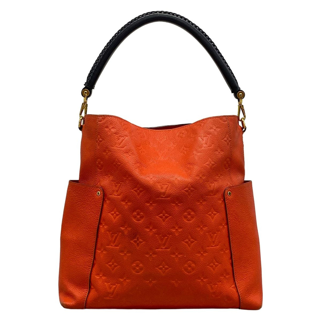 Louis Vuitton Shoulder Bag Monogram Empreinte Bagatelle Apricot Leather