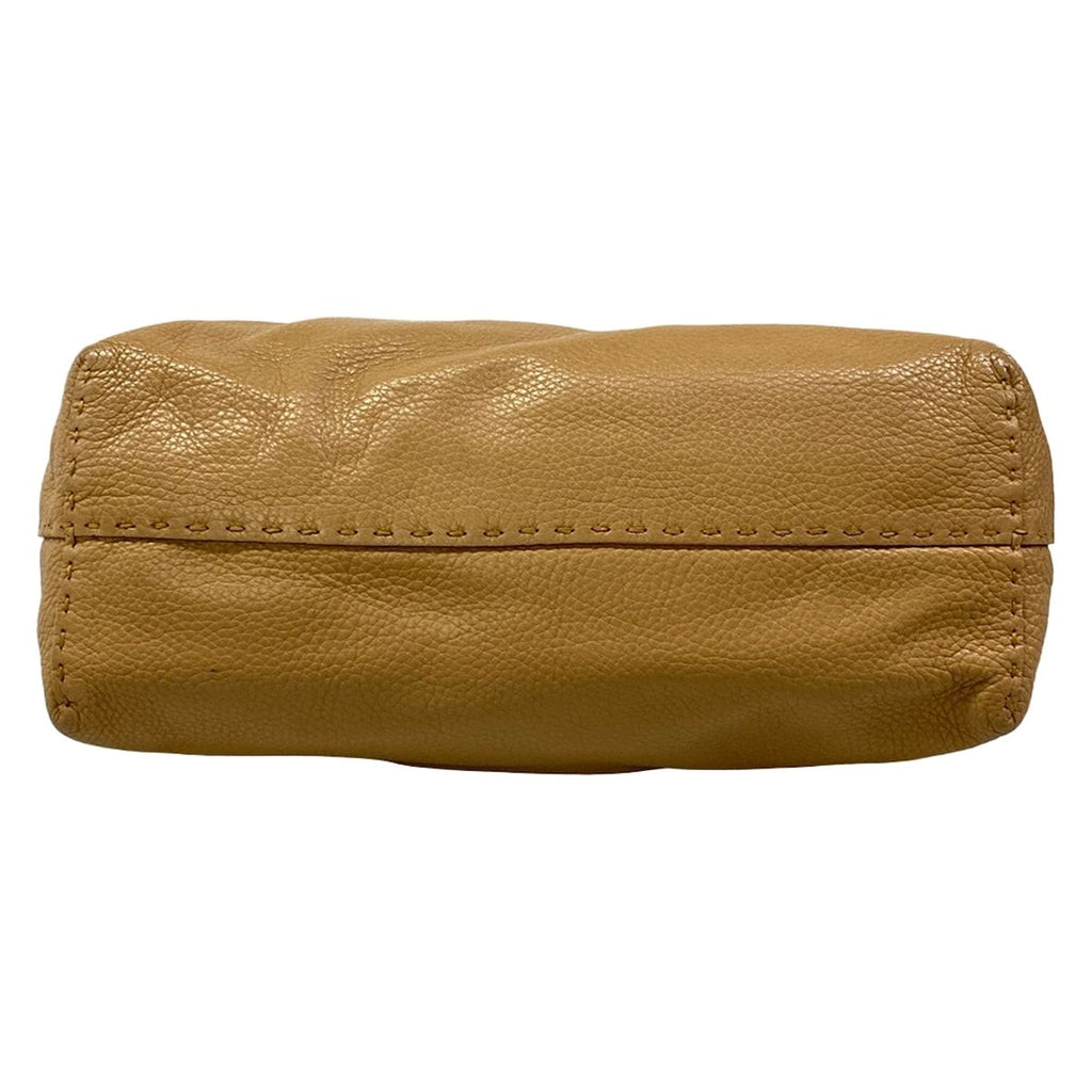 Fendi Shoulder Bag Small Carlaselleria Beige Pink Leather — view 5
