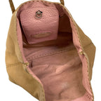 Fendi Shoulder Bag Small Carlaselleria Beige Pink Leather — view 7