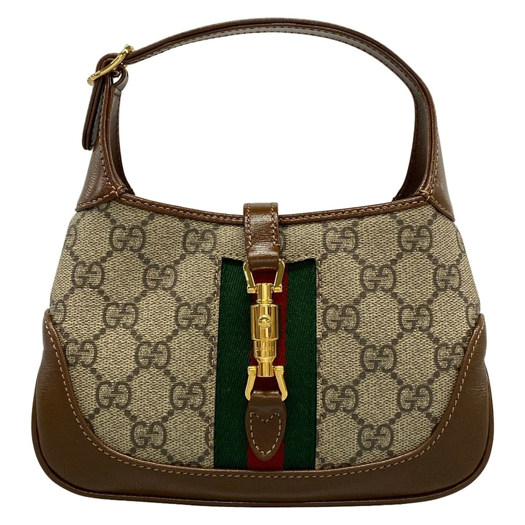 Gucci Handbag Jackie Mini GG Supreme Brown Gray 2-Way
