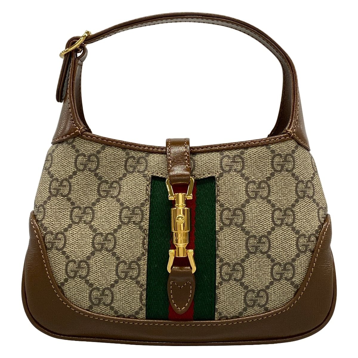 Gucci Handbag Jackie Mini GG Supreme Brown Gray 2-Way
