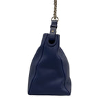 Loewe Shoulder Bag Bucket Chain Navy Leather — view 2