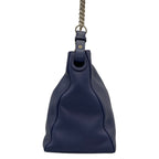 Loewe Shoulder Bag Bucket Chain Navy Leather — view 4